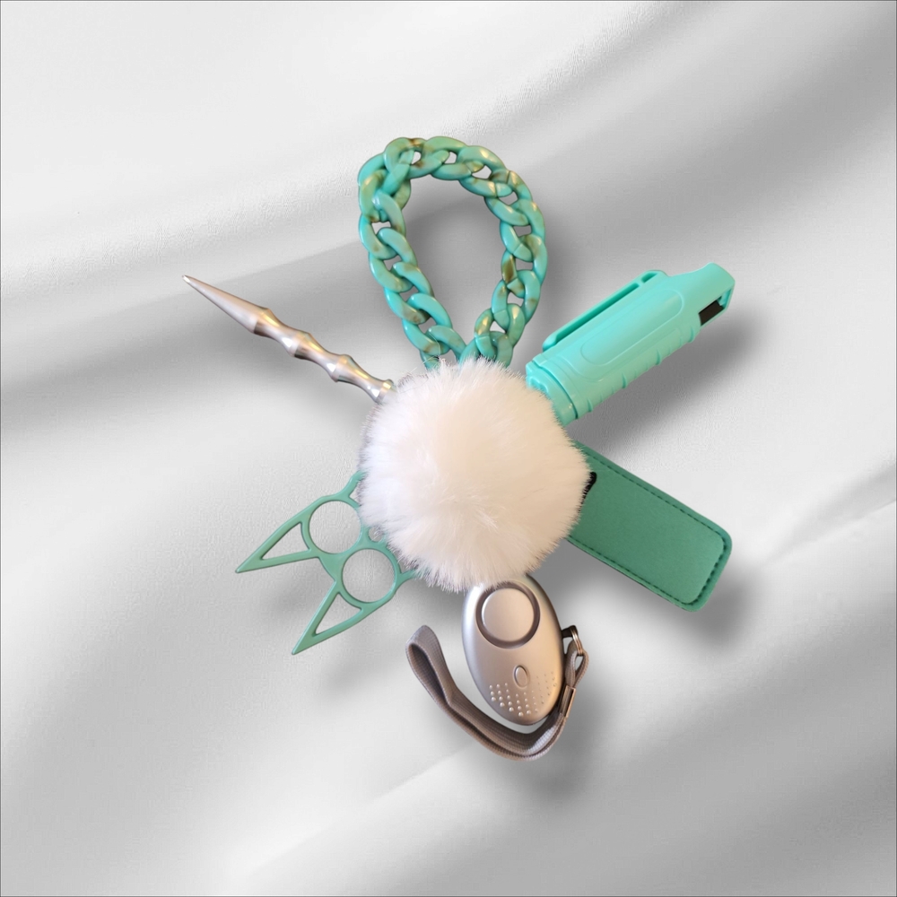 Mint Green Self-Defense Keychain Set